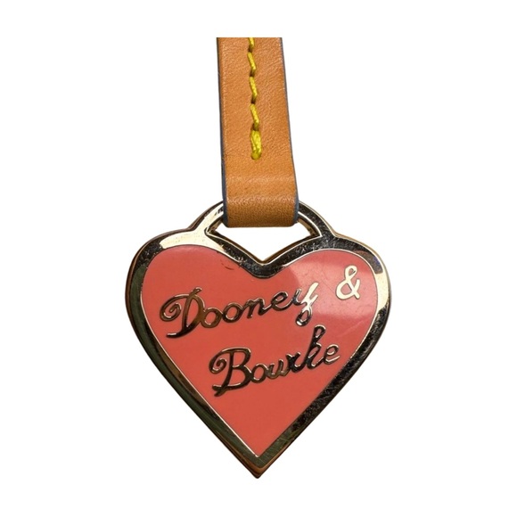 Dooney & Bourke Vintage Bee Print Mini Handbag Rainbow Zipper Pink Heart Charm - Picture 5 of 13